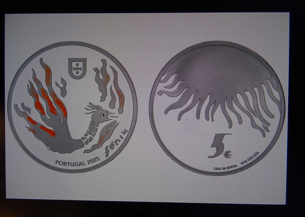 Numismática Moeda Comemorativa Fénix Heróis Mitologia Prata 925 Proof
