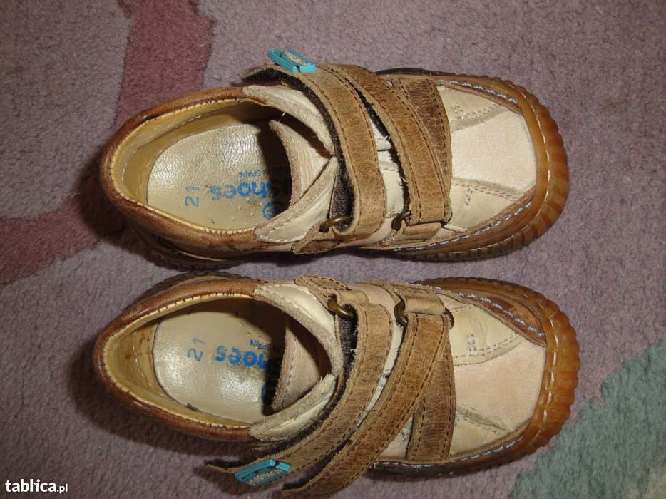 Buciki PETIT Shoes roz. 21-skóra naturalna , półbuty na rzep