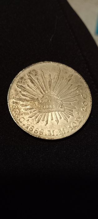 Moeda mexicana em prata 1886