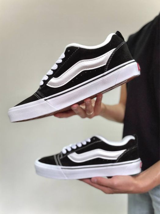 ТОП! Кросівки Vans Knu Skool Black White 36 37 38 39 40 41 42 43 44 45