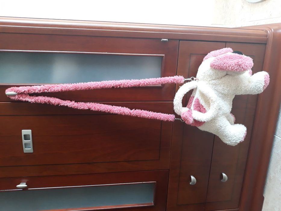 Saco peluche com alça grande e pequenas