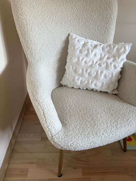 Fotel HUNDESTED naturalna biel plusz/kolor naturalny dąb
