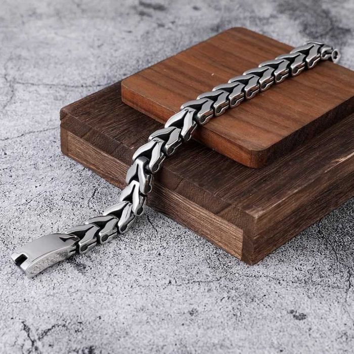 Масивний чоловічий браслет медична сталь ширина 12мм довжина 21.5см