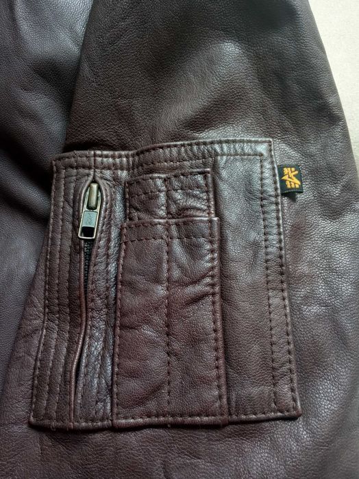 alpha industries  MA-1 damska skóra flek pilotka S size jak nowa