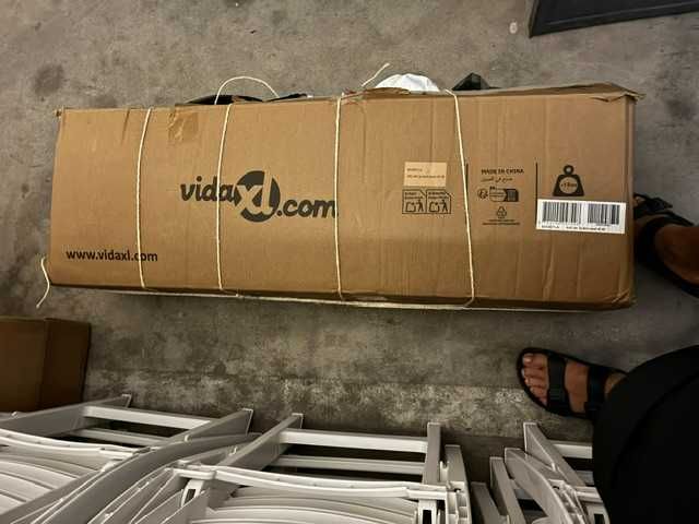 Tenda Nova para Eventos Casamentos Jardim 8Mx4Mx2,68M com 12 painéis laterais de malha em HPDE