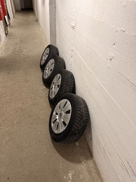 Komplet Kół R14 stalowe skoda 5x100 z kołpakami