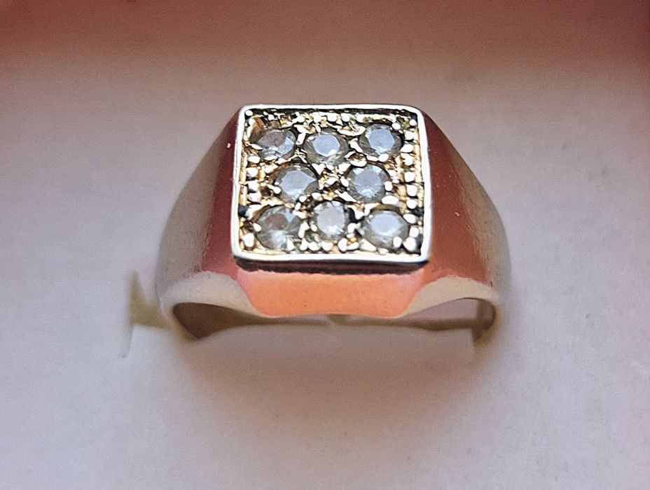 Anel em prata Dourada