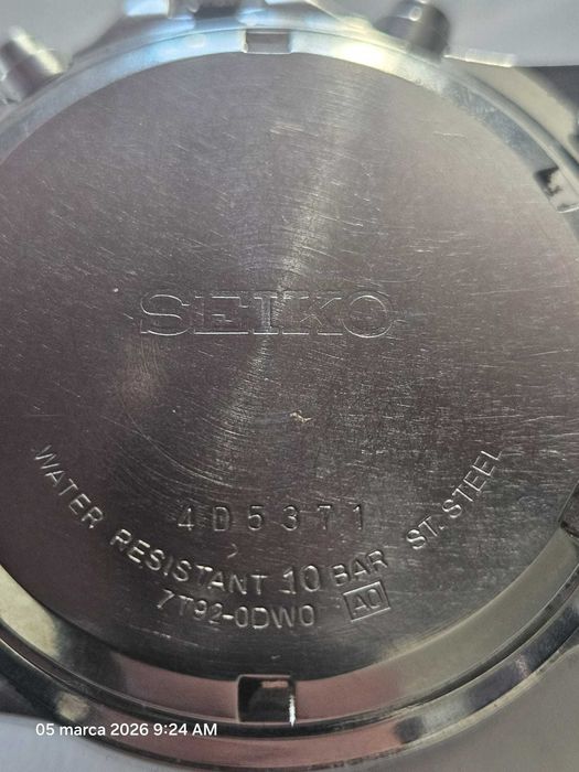 Seiko Chronograph 100M – stalowy zegarek męski – Japoński rynek