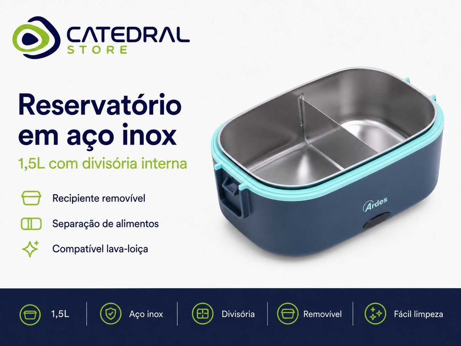 Lancheira Elétrica ARDES 12V/220V 1,5L Inox