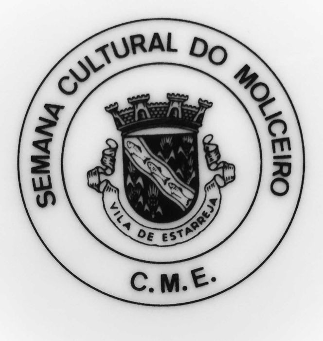 Pratinho antigo decorativo comemorativo da semana cultural do moliceiro