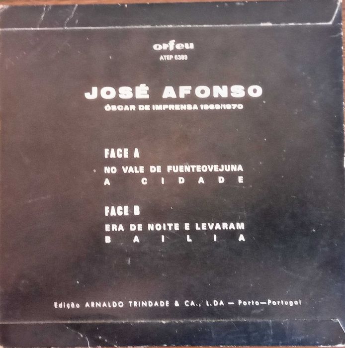 José Afonso	- - - - -		No Vale de Fuenteovejuna	- - - - -	EP