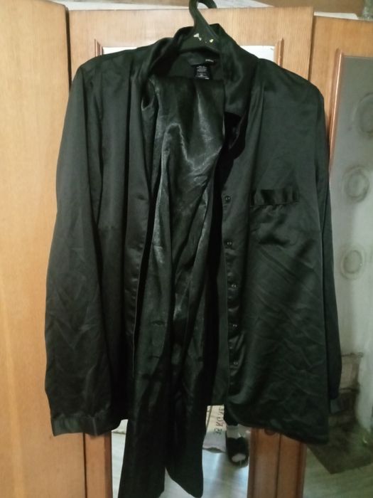 Піжама атласна чорна