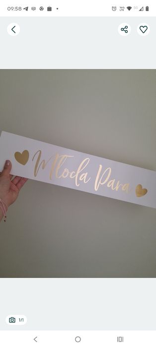 Dwie nowe tablice rejestracyjne ślub wesele