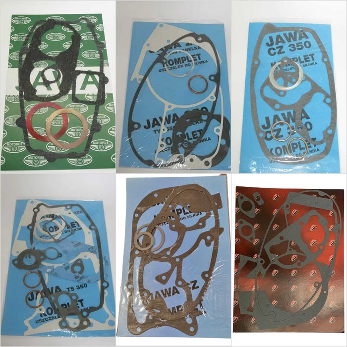 Прокладки двигуна/головки/циліндра на мотоцикл Ява/Jawa 350/634/638