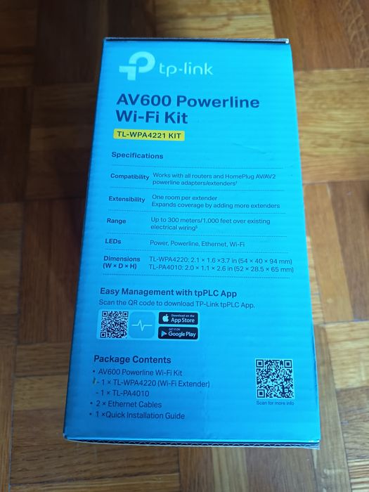 Powerline Wi-fi Extender Av600 - como novo