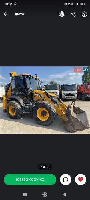 Послуги Аренда Екскаватора Навантажувача JCB 3 cx