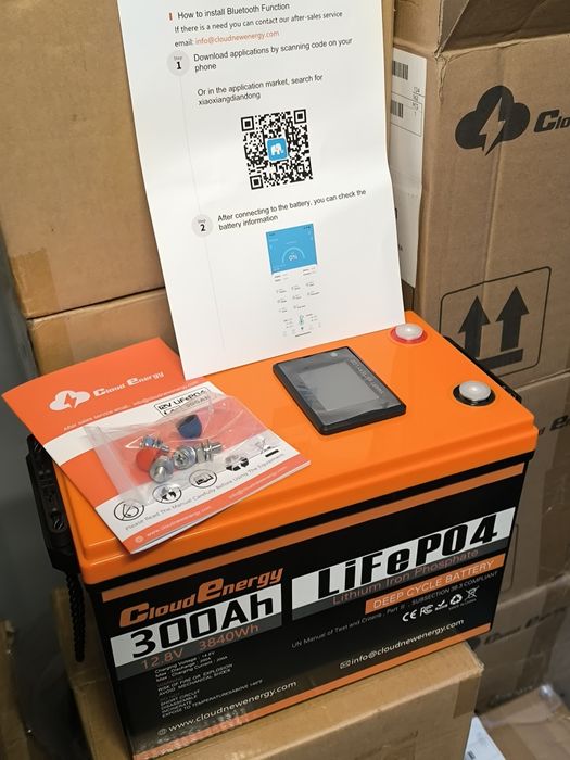 Akumulator lifepo4 12v 300ah Smart BMS kamper