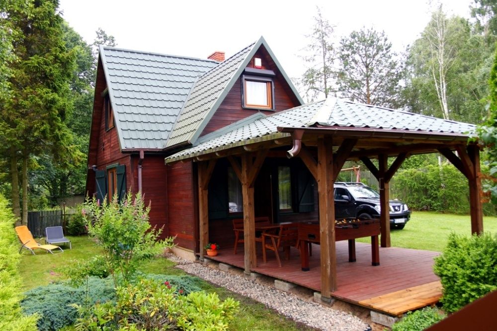 Domek letniskowy, ogrodzona działka, Lubiatowo, taras, blisko morza