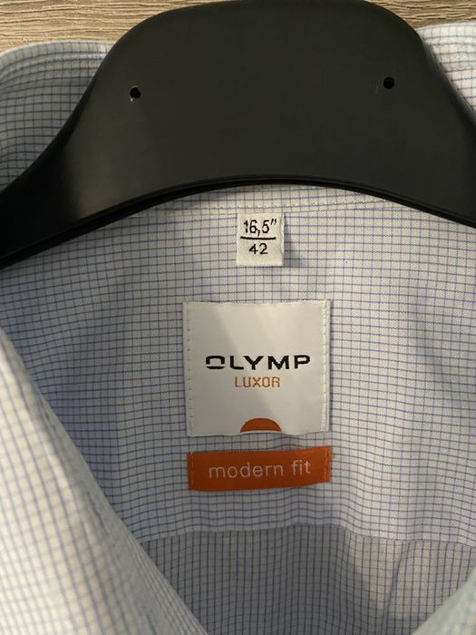 Koszula elegancka Olymp L XL 42 w kratę bawełniana kratkę męska