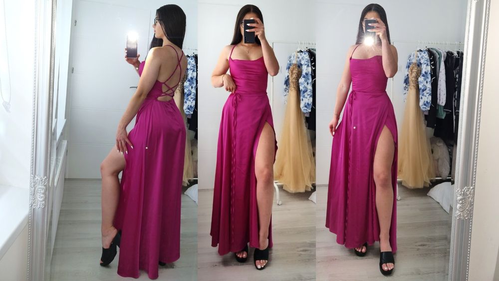 Sukienka na studniówkę dla druhny na wesele różowa SSM17082