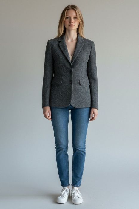 Твідовий піджак Massimo Dutti 36/S жіночий вовна+шовк