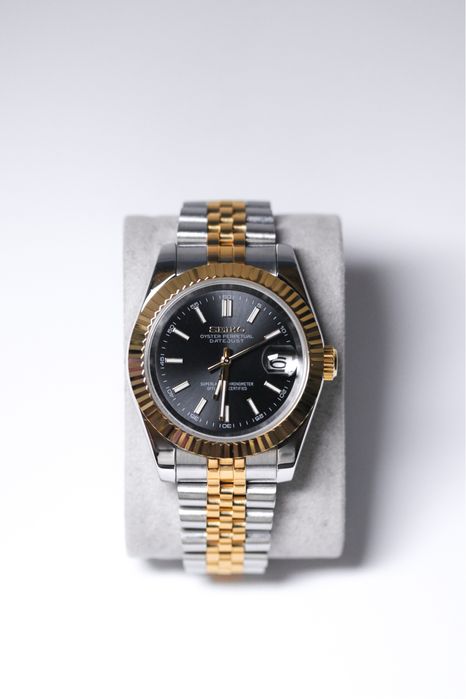 Zegarek Custom Mod Datejust Black Gold Jubilee Seiko Mod