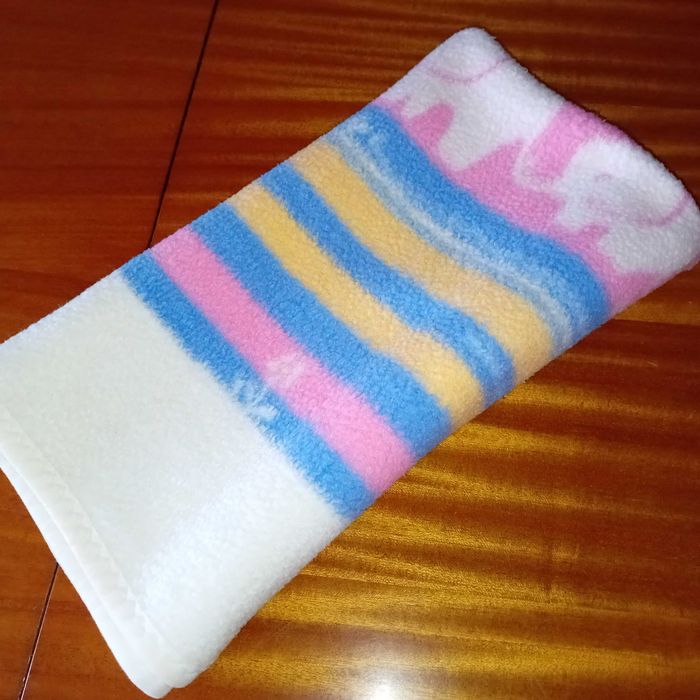 DZIEWCZYNKA - dwustronny kocyk niemowlęcy -76cm x 92cm ciepły