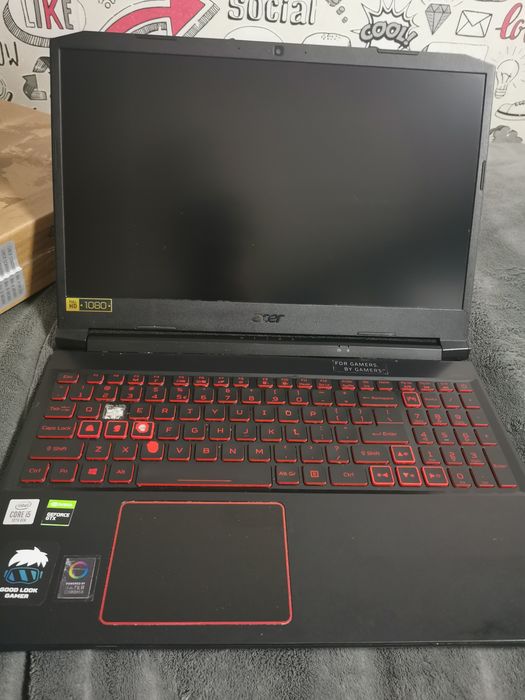Acer Nitro 5 AN515-55  uszkodzona płyta główna, kompletne części