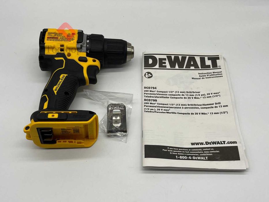 Аккумуляторная дрель-шуруповерт DEWALT DCD794 20V ATOMIC