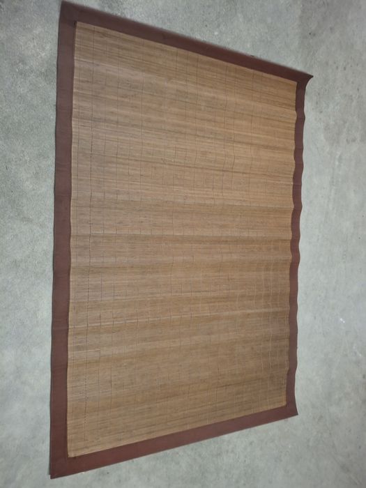 Tapete Bambu com borda em tecido