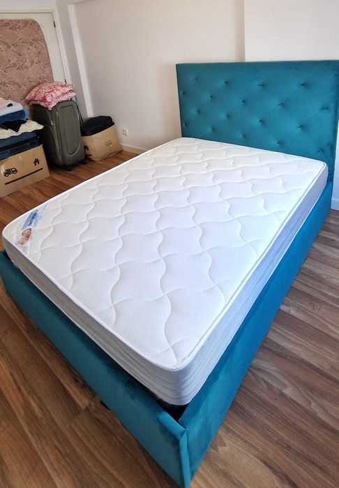 Camas de Casal Estofadas de Luxo 199€ Disp. em Várias Cores! 190x140m!