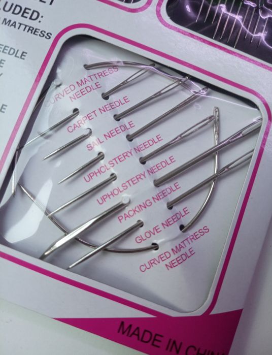 Igły do szycia ręcznego 35szt zestaw dla słabowidzących nowe