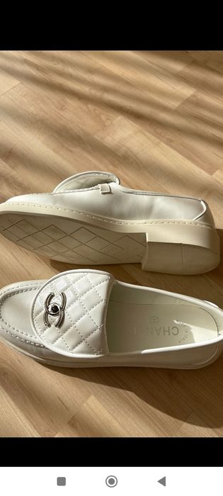 Chanel mokasyny damskie białe 36