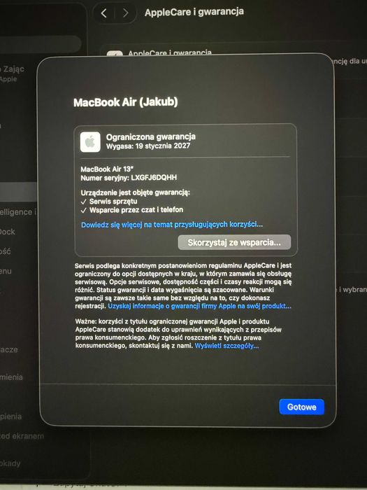 Macbook M4 Air 13,6 16/256