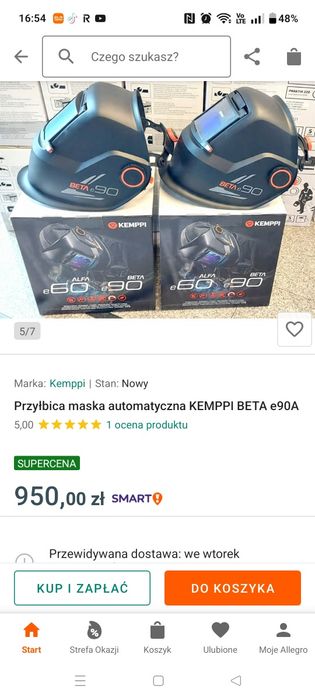 Przyłbica spawalnicza.