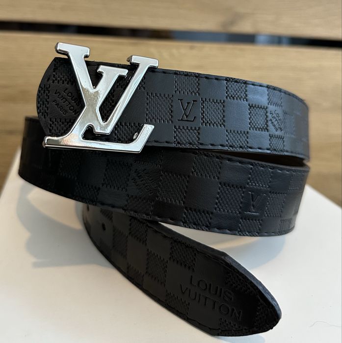 Pasek Męski LV – Czarny Damier Infini / Graphite – Nowy! Różne Rozmiary