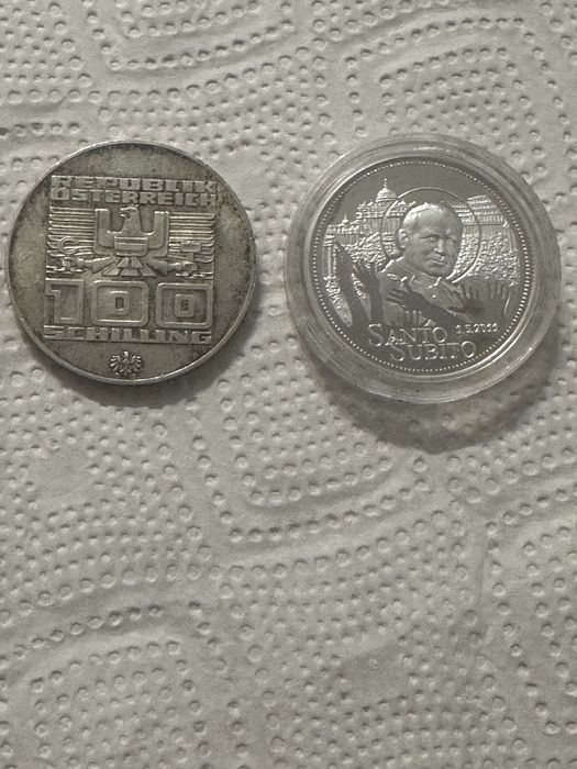 Monety medale numizmaty Jan Paweł II ,Schilling