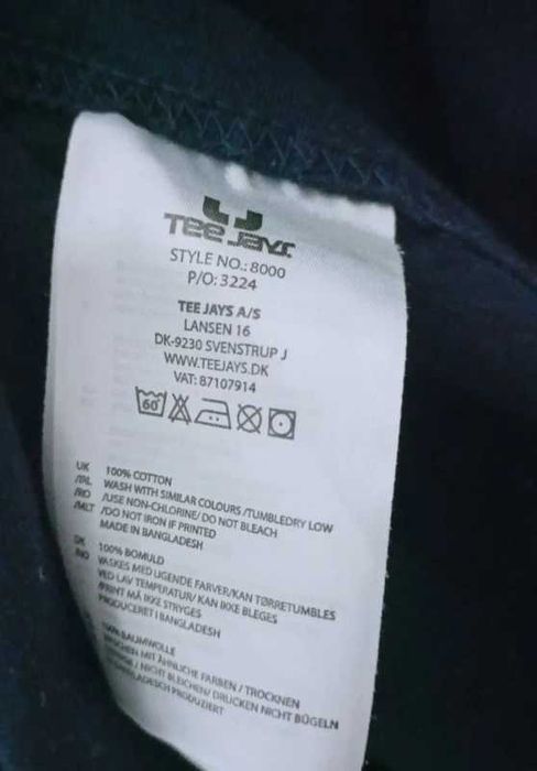 Męski t-shirt koszulka z nadrukiem Tee Jays r.M 100% bawełna