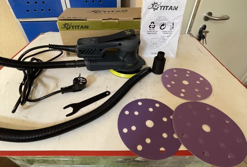 Шлифовально эксцентриковая машина Титан PESM 3-150 EC (орбитальная)