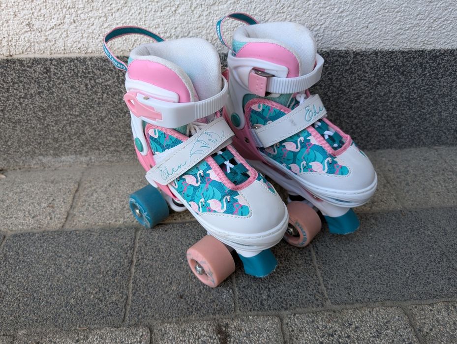 Wrotki dziecięce Meteor Eden – REGULOWANE 31-34 – Flamingi!