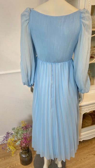 Błękitna suknia ciążowa S