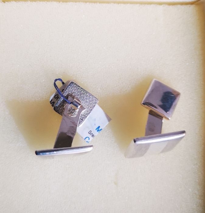 Srebrne Spinki do mankietów koszuli