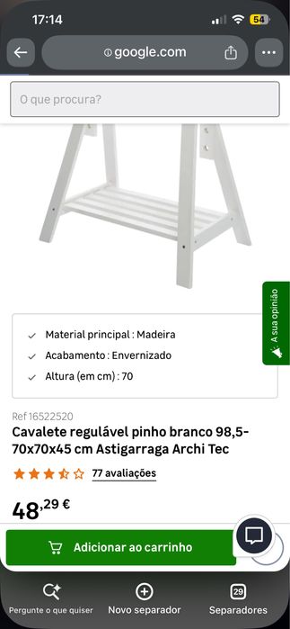 Cavaletes reguláveis da Leroy Merlin