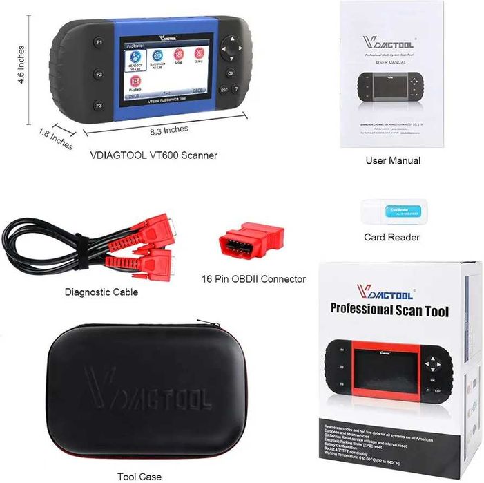 Interfejs ,skaner diagnostyczny Vdiagtool  VT 600E