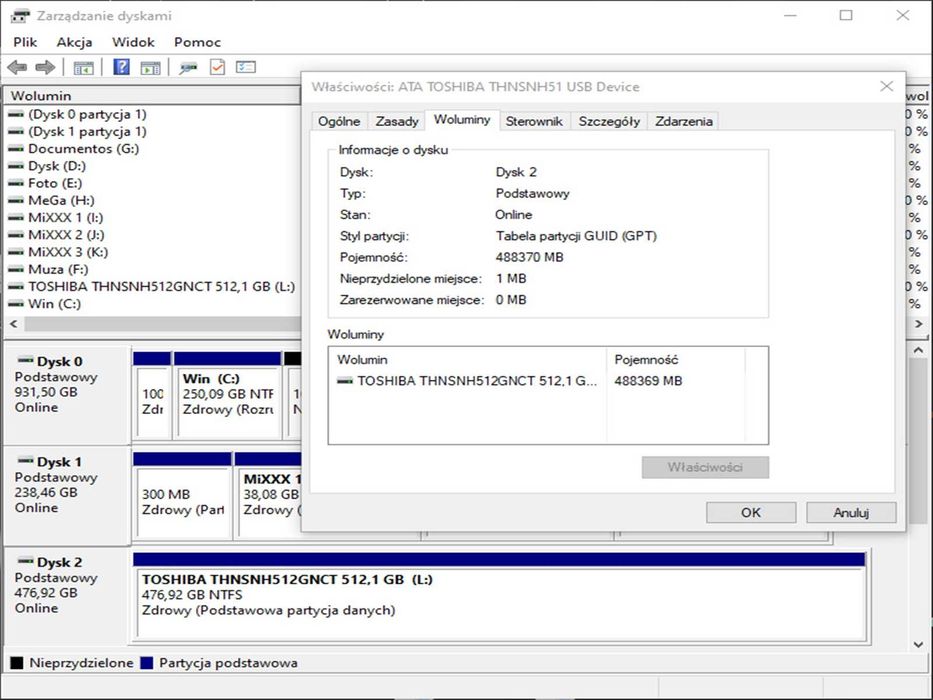 SSD mSata 512GB TosHiba