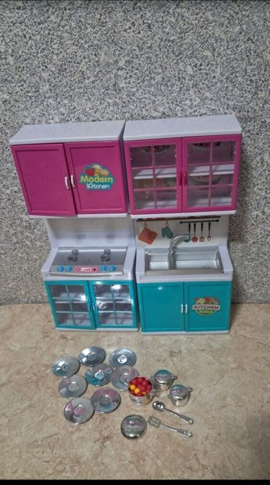 Кухня кукольная мебель кухня для Барби Barbie