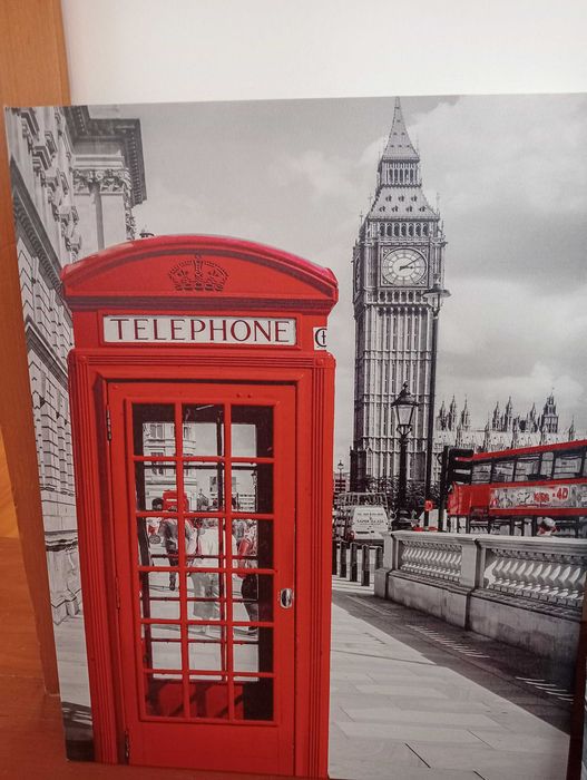 3 quadros decorativos com temática Londres