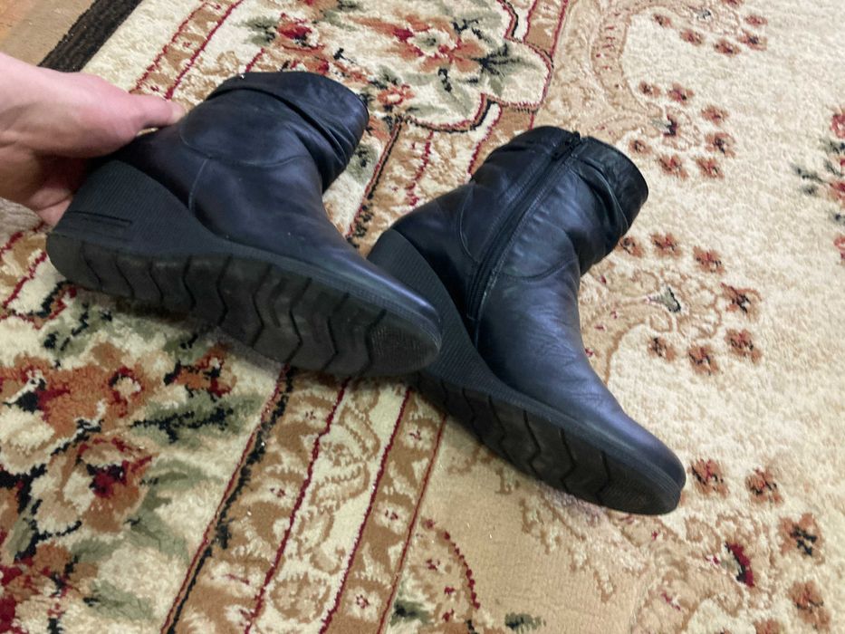 Skórzane damskie buty zimowe