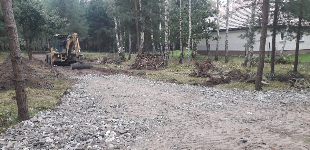 Wykopy Zasypki Rozbiórki Wyburzenia Koparka Koparko-ładowarka Wywrotka