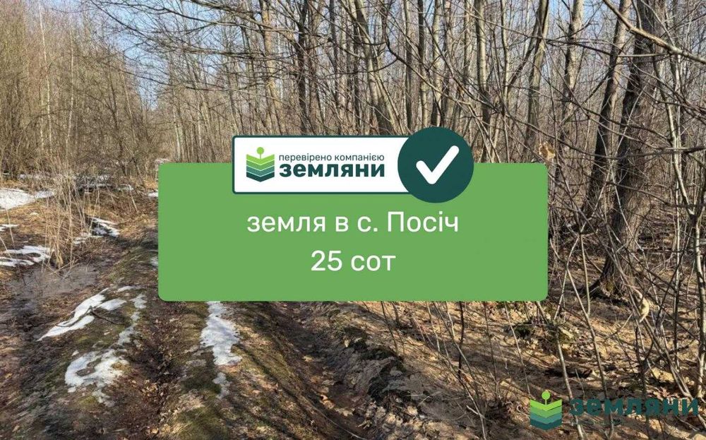 Продається ділянка 25 сот під будівництво  с. Посіч (1)
